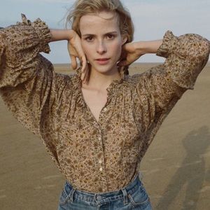 Doen Rose Top Jaipur Mustard Floral